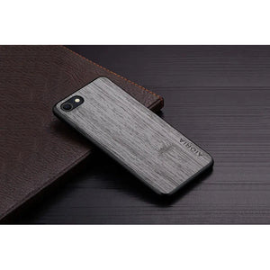 Bamboo Wood Pattern Case For iPhone SE - Light Grey
