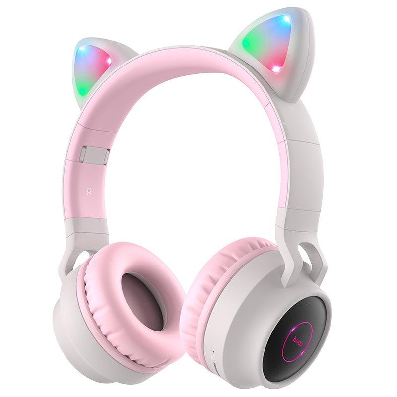 14€02 sur Casque Bluetooth HOCO W27 LED Oreille de Chat pour Garçons et  Filles-Rose - Casque audio - Achat & prix