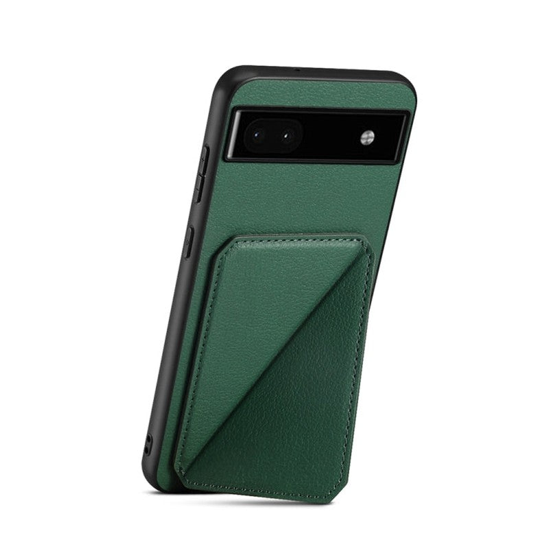 Leather Back Case with Card Slot Holder for Google Pixel 7 Pro - Green