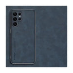 Leather Soft Phone Case For Samsung Galaxy S21 Plus - Navy Blue