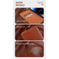 Magnetic Wallet Leather Phone Case For iPhone for iPhone 12 / 12 Pro - Tan