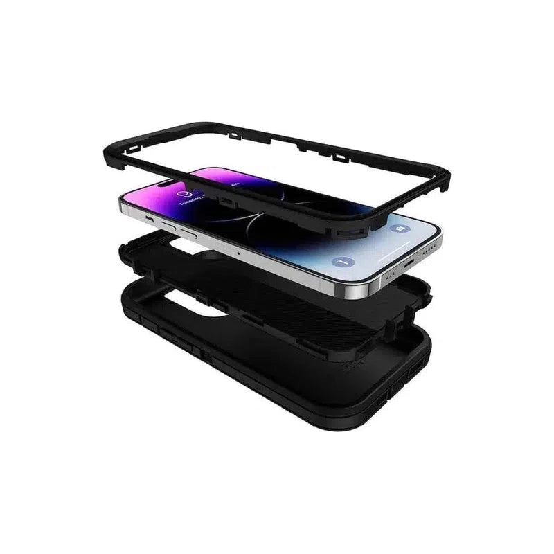 Rugged Shockproof Heavy Duty Case for iPhone 14 - Black Rugged Shockproof Heavy Duty Case for iPhone 14 - Black