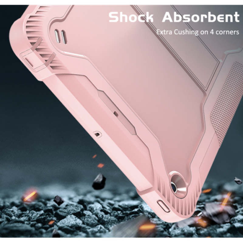 ShockProof Rugged Armor Case for iPad 10.2" Pink