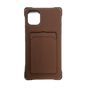 Silicone TPU Card Slot Case Brown - For iPhone 11