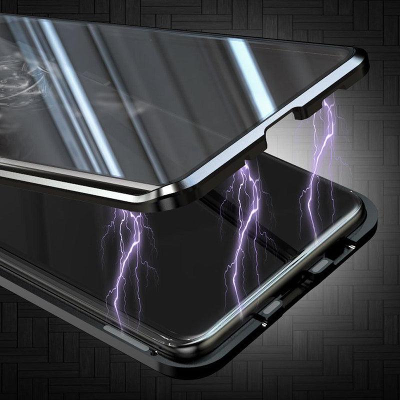 360° Front and Back Double Sided Tempered Glass Case for Samsung Galaxy Note 10 - Black