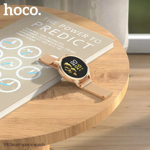 Hoco Y8 Smart Watch Push Notifications, Fitness tracking - Gold Hoco Y8 Smart Watch Push Notifications, Fitness tracking - Gold