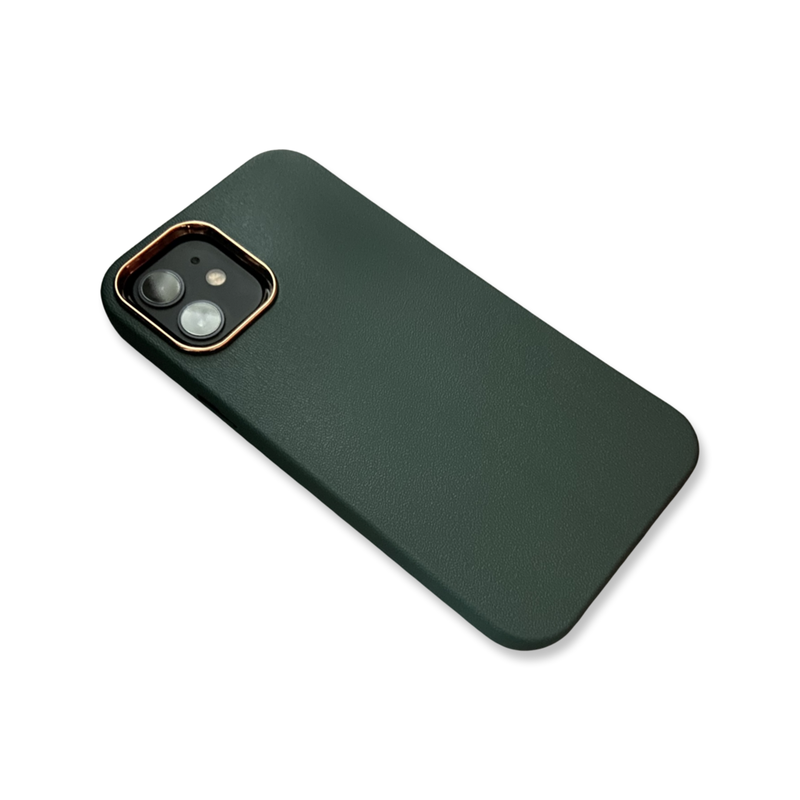 Shockproof Camera Lens Plated Case for iPhone 12 / 12 Pro - Bottle Green Shockproof Camera Lens Plated Case for iPhone 12 / 12 Pro - Bottle Green