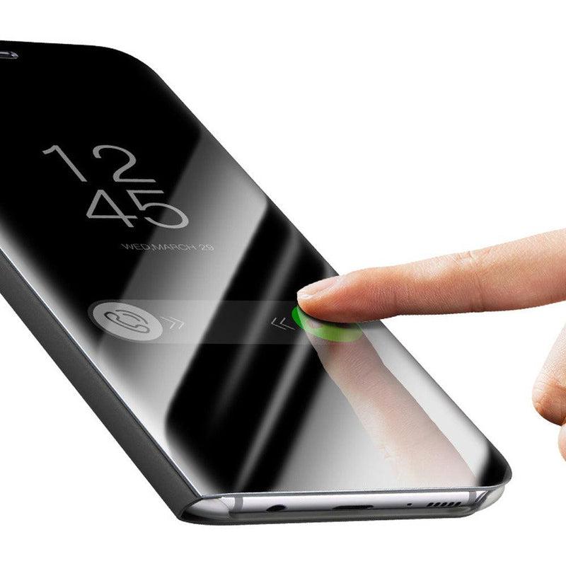 Smart Mirror Flipping Mobile Phone Case for Samsung Galaxy S21 Ultra - Black Smart Mirror Flipping Mobile Phone Case for Samsung Galaxy S21 Ultra - Black
