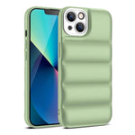 Soft Puffer Jacket Style Mobile Phone Case for iPhone 13 Mini - Green