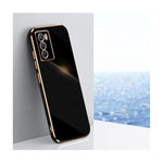 Straight Edge Soft Shell Mobile Phone Case for Samsung Galaxy S20 - Black