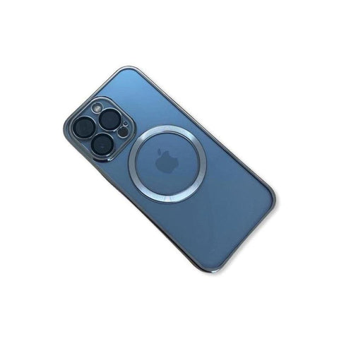 Transparent Wireless Charging Magnetic Case for iPhone 13 Pro - Silver Transparent Wireless Charging Magnetic Case for iPhone 13 Pro - Silver