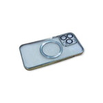 Transparent Wireless Charging Magnetic Case for iPhone 13 Pro - Silver