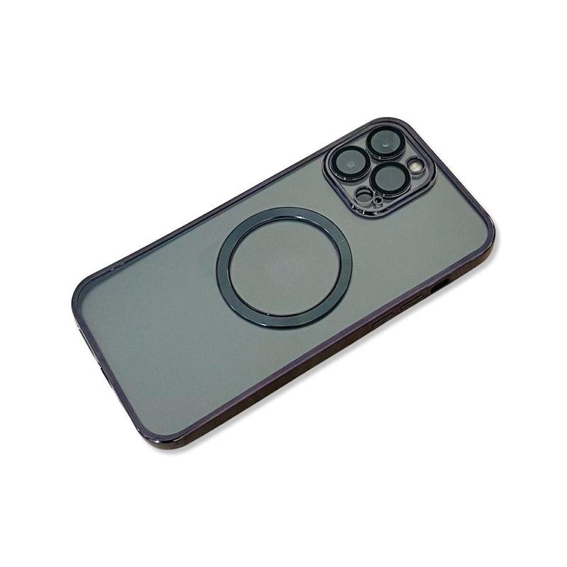 Transparent wireless charging magnetic case for iPhone 13 Pro Max - Metallic Grey Transparent wireless charging magnetic case for iPhone 13 Pro Max - Metallic Grey