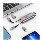 USAMS 4 IN 1 Storage Data USB Cable Set Universal Charging Cord Box 60W PD Fast Charging Cable for Laptops