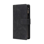 Zipper Wallet Mobile Phone Case for Google Pixel 4 with Strap - Black