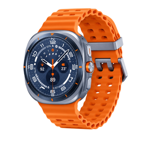 Samsung Galaxy Watch Ultra 47mm Titanium Blue LTE + Bluetooth with Orange Band - Premium Pre-owned