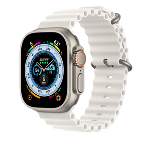 Apple Watch Original 49-mm Ocean Band One Size White - Premium Refurbished