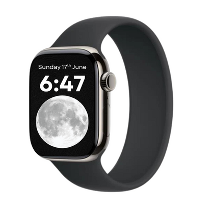 Apple Watch Series 10 46MM Titanium GPS + Cellular Natural Titanium Black sports Band- Excellent Pre-owned