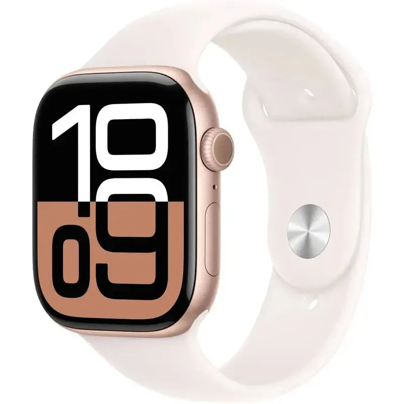 Apple Watch Series 10 46mm Aluminium GPS + Cellular Rose Gold with Light Blush Sport Band S/M - Brand New