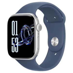 Apple Watch Series 10 46mm Aluminium GPS + Cellular Silver with Denim Sport Band - Brand New