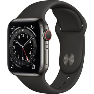 Apple Watch Series 6 44MM Stainless Steel GPS Cellular Graphite - As New - Pre-owned