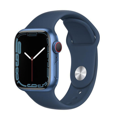 Apple Watch Series 7 41MM Aluminium GPS Cellular Blue Excellent - Pre-owned