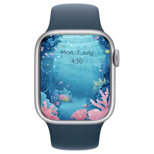 Apple Watch Series 9 41MM Aluminium GPS (100% Battery) Silver Blue - Excellent Pre-owned