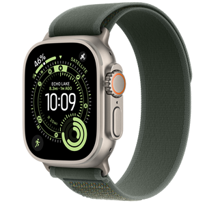 Apple Watch Ultra 1 49MM Titanium GPS + Cellular Green Trail Loop - Excellent Pre-owned
