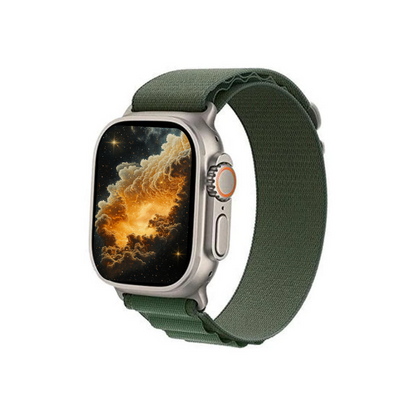 Apple Watch Ultra 2 49MM Natural Titanium (100% Battery Health) GPS + Cellular Alpine Loop Green - Premium Pre-owned