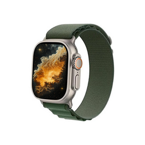 Apple Watch Ultra 2 GPS + Cellular 49mm Natural Titanium with Green Alpine Loop - Good Pre-owned