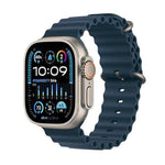 Apple Watch Ultra 2 49MM Natural Titanium GPS + Cellular Ocean Blue Band Excellent - Pre-owned