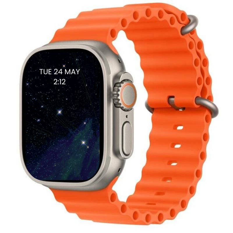 Apple Watch Ultra 2 49MM Natural Titanium GPS + Cellular Ocean Orange Band Premium