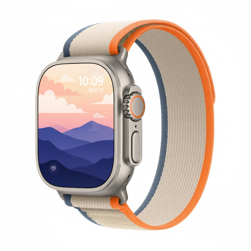 Apple Watch Ultra 2 49MM Titanium GPS + Cellular Orange-Beige Trail Loop - Premium Pre-owned