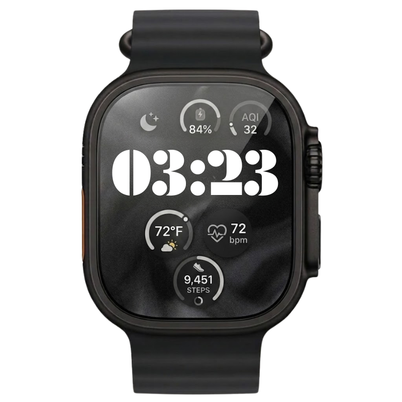 Apple Watch Ultra 3 49mm Black Titanium GPS + Cellular with Black Ocean Band (100% Battery) - Excellent Pre-owned