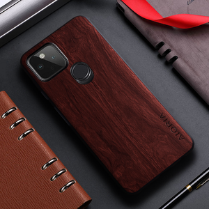 Bamboo Wood Pattern Case for Google Pixel 4- Rosewood Brown