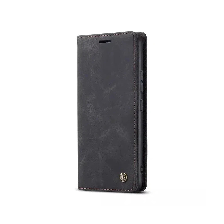 Caseme Magnetic Flip PU Leather Wallet Case for iPhone 6 / 7 / 8 / SE - Black