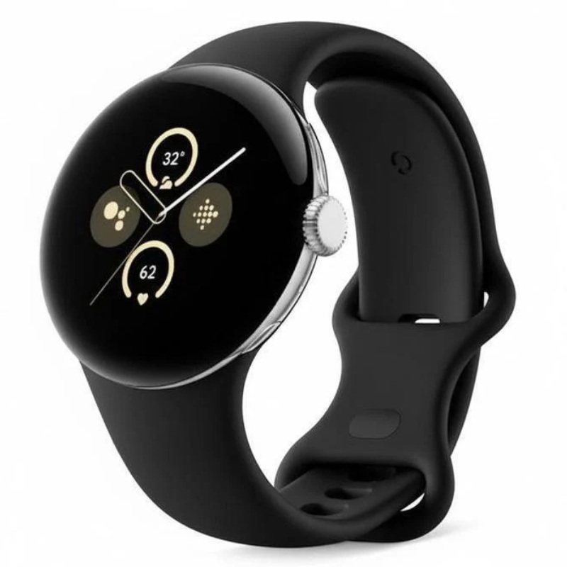 Google Pixel Watch 2 Bluetooth + LTE Silver w/-Black (GC3) - Excellent Pre-Owned