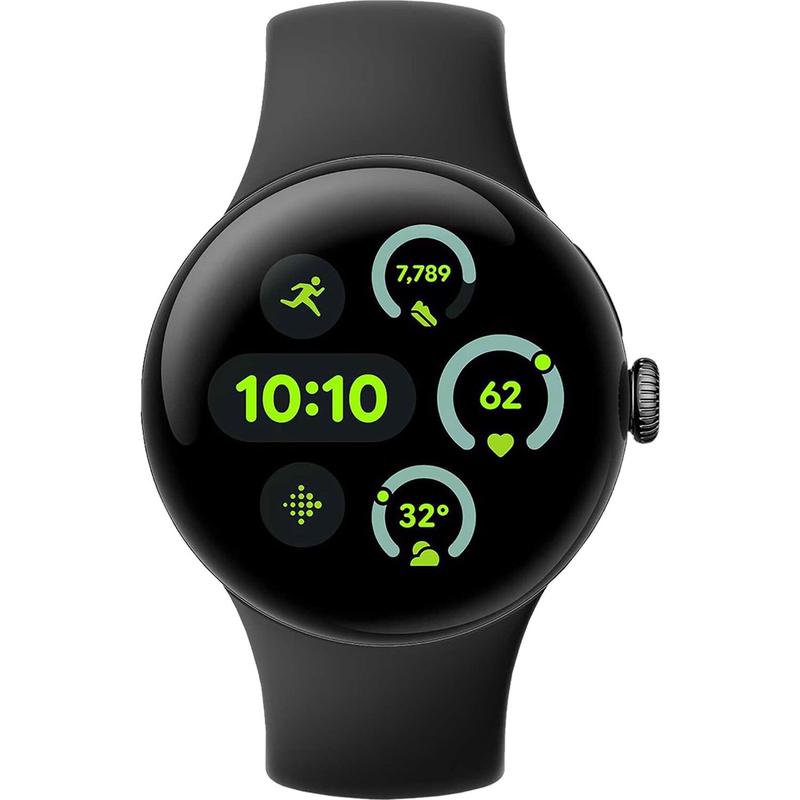 Google Pixel Watch 3 45MM Bluetooth + LTE Black - Good Pre-owned