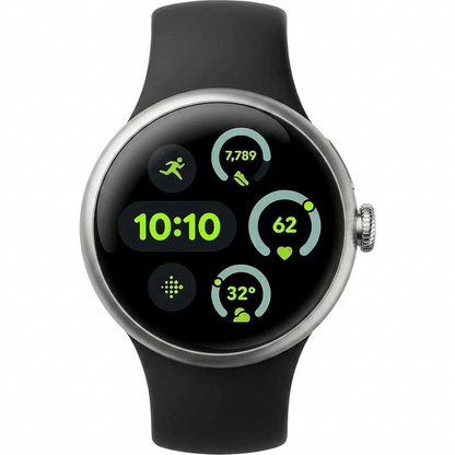 Google Pixel Watch 3 45MM Bluetooth + LTE Silver - Excellent Pre-owned