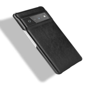 Hard Leather Case for Google Pixel 6A - Black