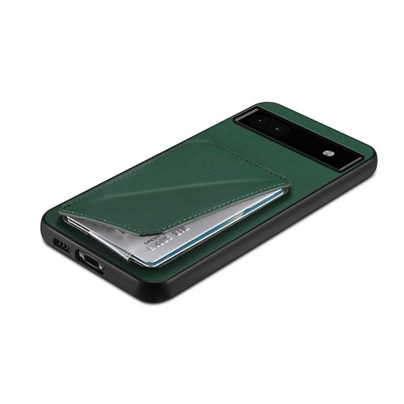 Leather Back Case with Card Slot Holder for Google Pixel 7 Pro - Green