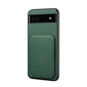 Leather Back Case with Card Slot Holder for Google Pixel 8 - Green
