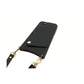 Leather Back Phone Case with Strap for iPhone 11 Pro - Black