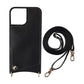 Leather Back Phone Case with Strap for iPhone 11 Pro - Black