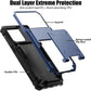 Luxurious Hard Rugged Case w/- Card Slots for iPhone 13 Pro - Blue