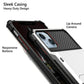 Luxurious Hard Rugged Case w/- Card Slots for iPhone 13 Pro - White
