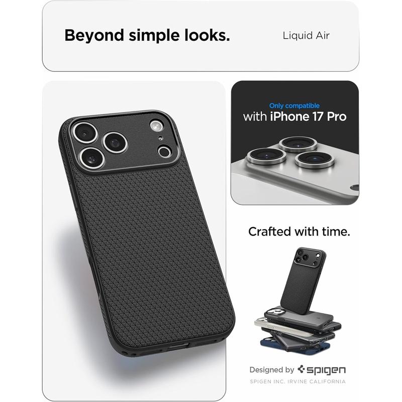Spigen Liquid Air Case for Apple iPhone 17 Pro Max Black - Brand New