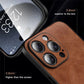 MagSafe Magnetic Leather Back Case for iPhone 15 Pro Max - Brown
