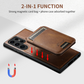 Magnetic Card Slots PU Leather Case for Samsung Galaxy S23 Ultra - Blue