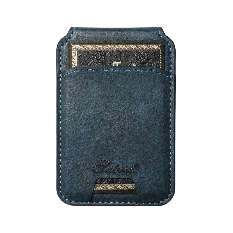 Magnetic Card Slots PU Leather Case for Samsung Galaxy S24 Ultra - Blue
